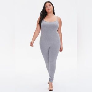 Forever21 plus size Heather grey cami jumpsuit. Size 2X.